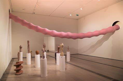 inflated fleshlike sculptures of eva fàbregas mimic intestines and body