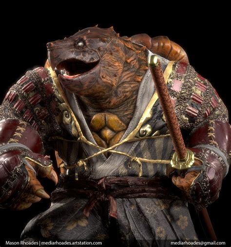 Artstation Tortle Samurai Real Time Character Mason Rhoades