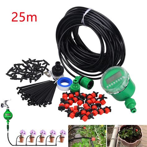 Cheap 25m Plant Self Watering Garden Hose Diy Micro Drip Irrigation System With Timer Kits Joom