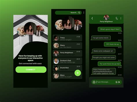 Messaging App Concept Design Dark Mode Mobile App By My Nimbus Eyes