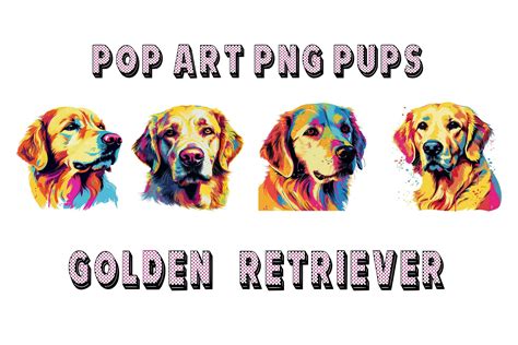 Golden Retriever Pop Art Png Graphic By Designedbyjamie · Creative Fabrica