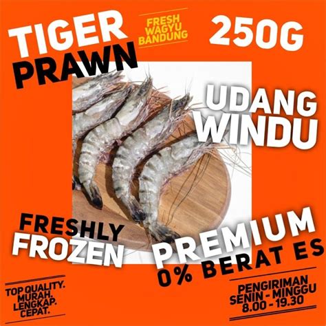 Jual Tiger Prawn Udang Windu Premium Segar Vakum Tanpa Es Shopee