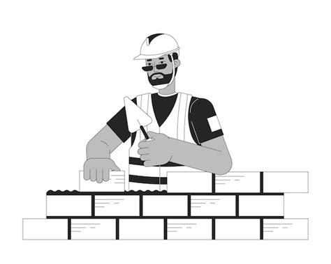 white construction  cartoon clip art black black  white building