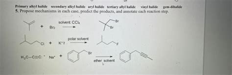 Primary alkyl halide secondary alkyl halide aryl halide tertiary allyl ha..