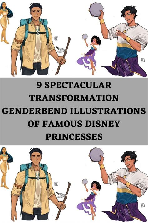 9 Spectacular Transformation Genderbend Illustrations Of Famous Disney