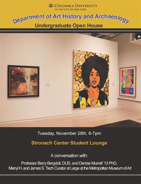 *Art History Open House* with Prof. Barry Bergdoll and Denise Murrell