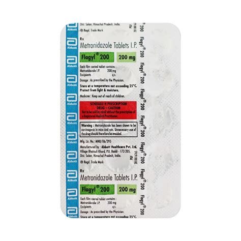 Flagyl 200mg Tablet 15s Price Uses Side Effects Netmeds