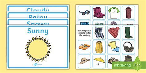 Weather Clothes Sorting Activity Twinkl Resources Twinkl