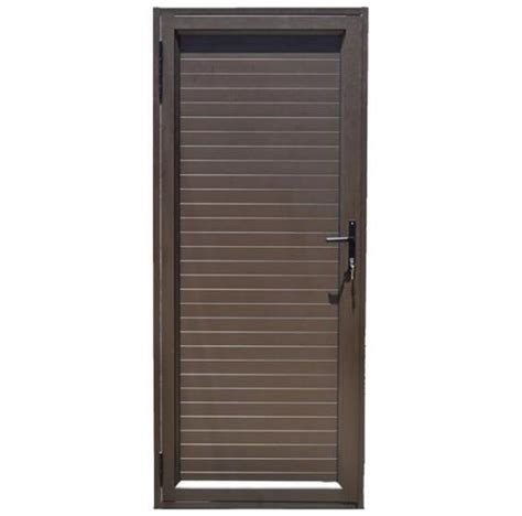 Aluminium Door Bronze Horizontal Slats Right Hand Opening W900 X