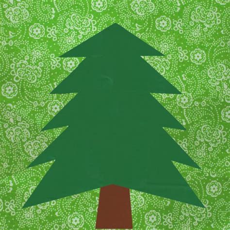 Pine Tree Paper Pieced Quilt Block Pattern Pdf By Bubblestitch