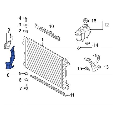 Audi Oe W Bs Front Right Outer Radiator Support Air Duct