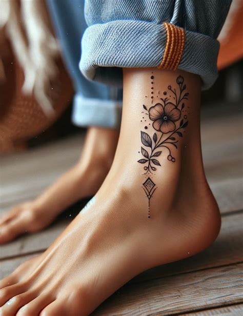 Ankle Tattoos Tiny Canvases Big Statements Wrap Around Ankle