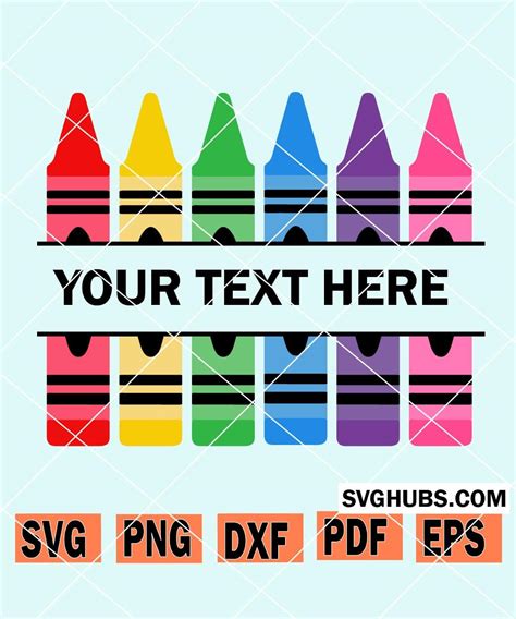 Crayon Split Monogram Svg Crayon Svg Teacher Crayon Svg Crayon Shirt Svg