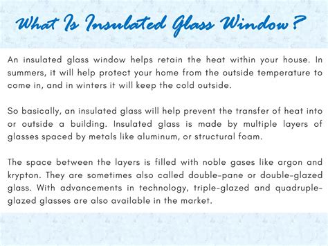 Things to know about insulated glass windows | PPT