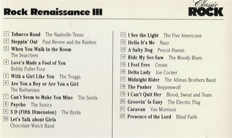 Time Life Classic Rock Rock Renaissance Iii Used Cd Ebay