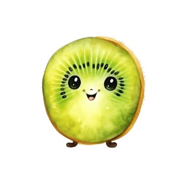 Cute Kiwi Fruit Stationary Sticker Oil Painting Kiwi Fruit Cartoon