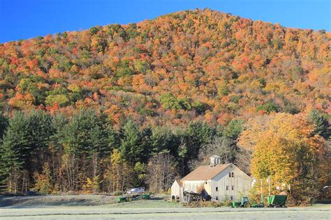 Mohawk Trail Fall Foliage and Farm Photograph by John Burk - Pixels