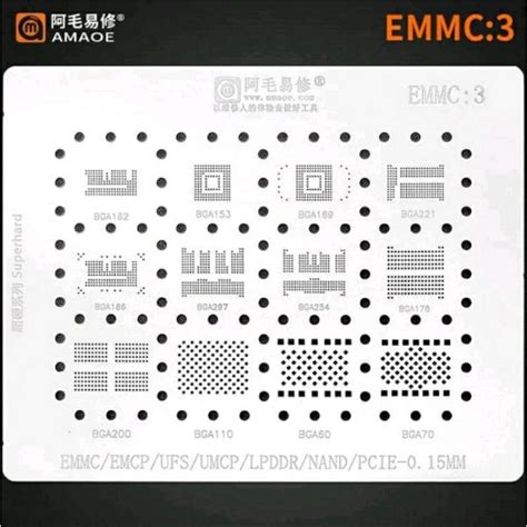 Jual Plat Bga Cetak Ic Stencil Amoe Amaoe Emmc Ufs Shopee Indonesia