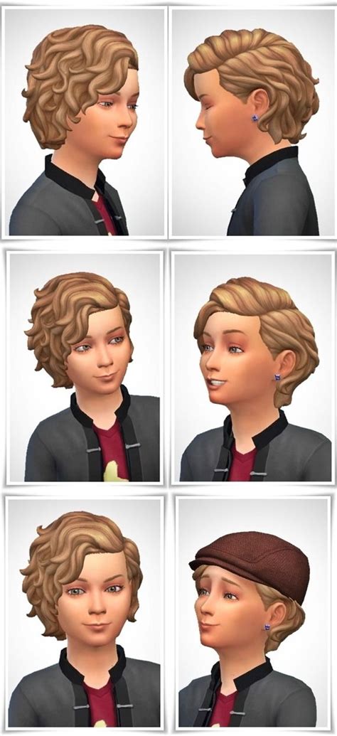 Sims 4 Curly Maxis Match Hair Males Esthon