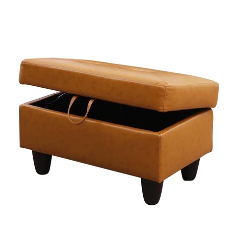 30 Faux Leather Storage Ottoman Modern Large Storage Bench Foot Stool