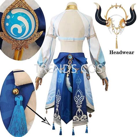 Genshin Impact Nilou Sumeru Hydro Female Cosplay Costume Full Set Wig