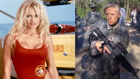 Exmilitar Recrea Fotos De Pamela Anderson En Guardianes De La Bah A