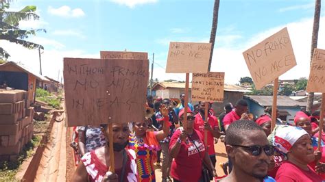 Nzema East Group Holds Street Protest To Demand Retention Of Mce