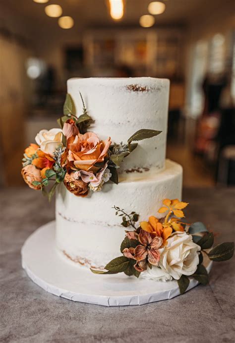 Two Tiered Wedding Cakes Naked Cakes Hapa Bakery