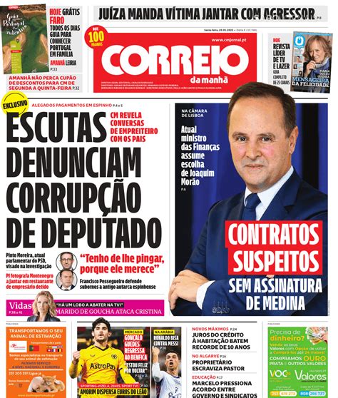 Capas De Jornais On Twitter Notícias Correio Da Manhã 2023 01 20