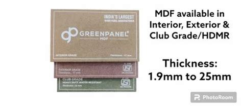 Mm Greenpanel Mdf Board Interior Grade Size X Thickness Mm