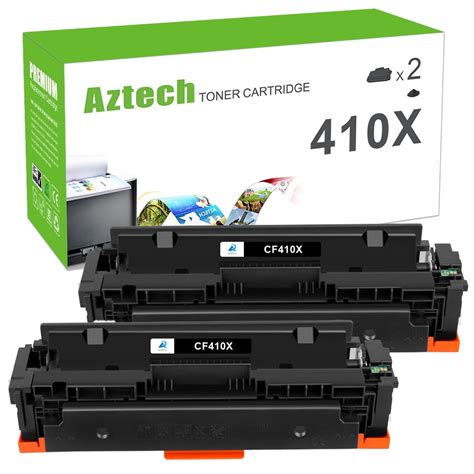 A AZTECH 2 Pack Compatible Toner Cartridge For HP CF410X 410X LaserJet