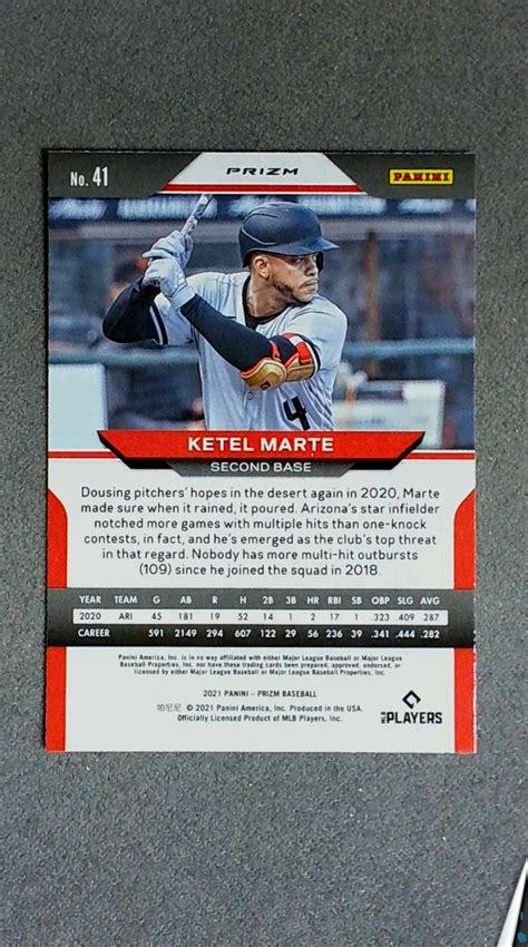 2021 Panini Prizm Silver Holo 41 Ketel Marte Diamondbacks EBay