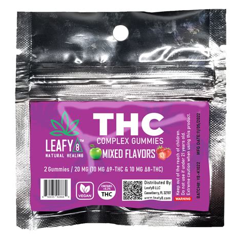 Delta 9 Thc Complex Gummies 2 Pack Variety Leafy8 Delta 8 Thc