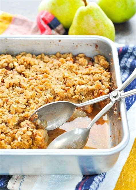 Pear Crisp Recipe Pear Recipes Easy Pear Recipes Pear Dessert Recipes