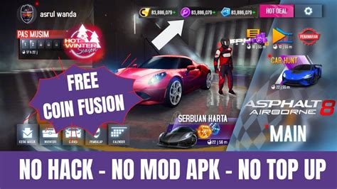 No Hack Cara Mendapatkan Coin Fusion Gratis Asphalt Airborne Youtube