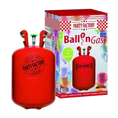 Ballongas Helium Komplett Set mit 50 Ballons Einwegset günstig kaufen