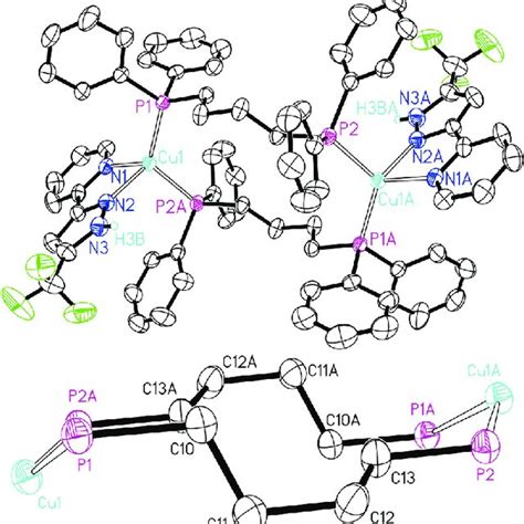 Ortep Drawing Top Of The Cation Of With The Atom Labeling Scheme