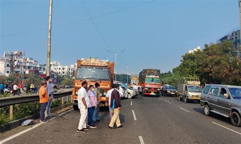 Pune Navale Bridge Accident पुण्यातील नवले पुलावर पुन्हा अपघात