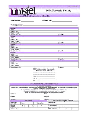 Fillable Online Uftec B Dna Forensic Test Request Form Fax Email