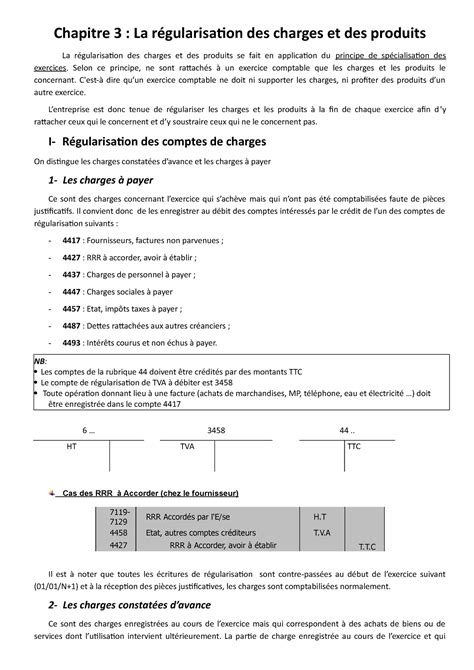 La R Gularisation Des Charges Et Des Produits Selon Ce Principe Ne