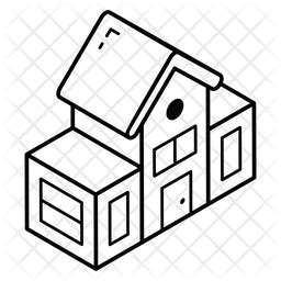 School Building Icon - Download in Isometric Style