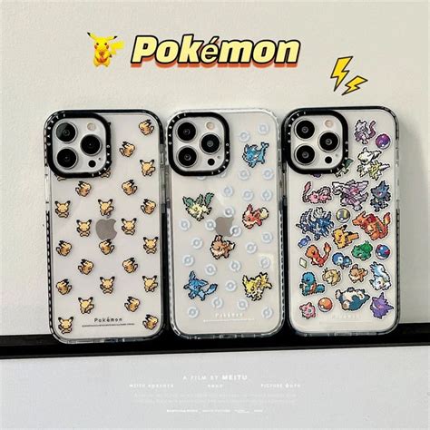 Funda De Tel Fono De Silicona Transparente Pok Mon Pikachu Para IPhone