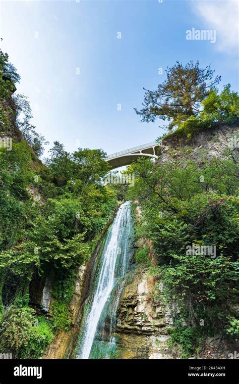 Leghvtakhevi Waterfall In The Botanical Garden Of The City Of Tbilisi