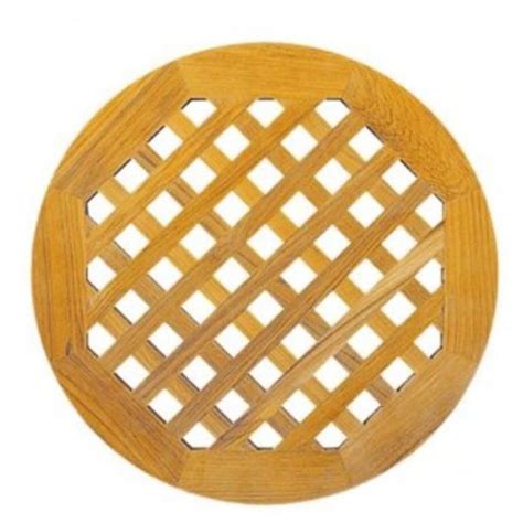 Caillebotis En Bois Teck Rond Pour Salle De Bain Bateau Arc Marine