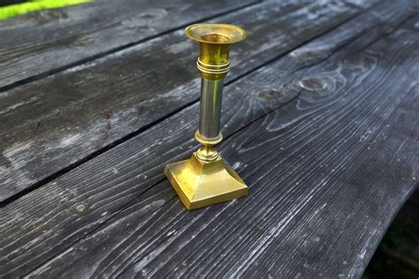 Vintage Brass Candlesticks Vintage Brass Candle Holder Brass Candleholders Home Decor Table