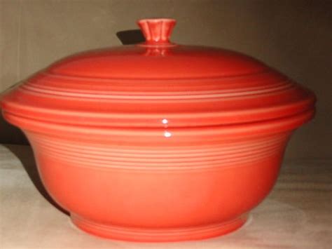 Fiestaware Persimmon 2 Quart Covered Round Casserole 1st Quality Fiestaware Persimmon Pottery