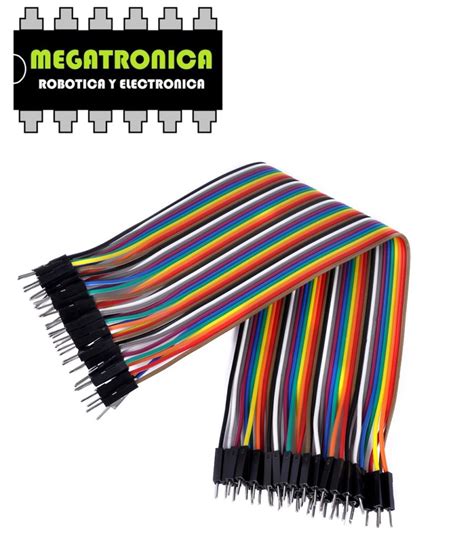 40 Cables Dupont Macho Macho 20cm Jumpers Cable Para Proto Megatronica