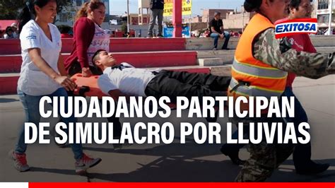 Chiclayo Ciudadanos Participan De Simulacro Nacional Ante Lluvias