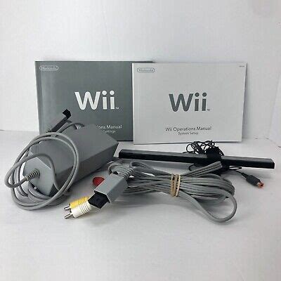 Wii Genuine OEM Original Nintendo Wii Power Cord, AV Cable and Sensor ...