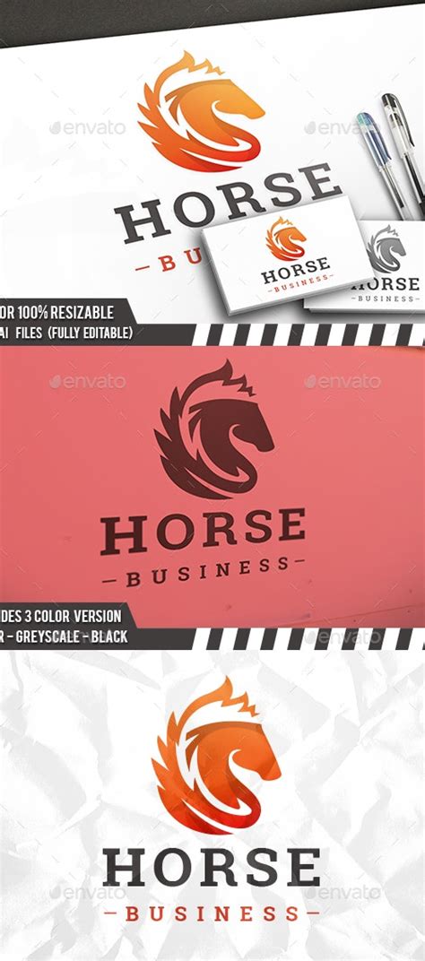 Fire Horse Logo by BossTwinsArt | GraphicRiver